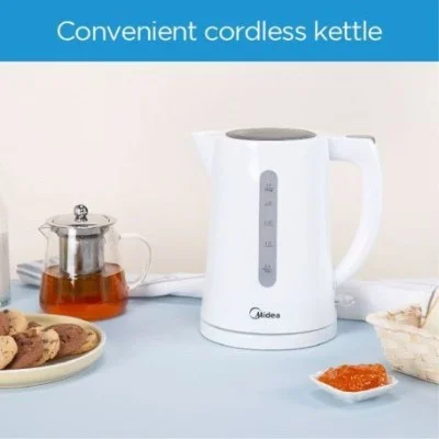 Midea Electric Kettle 1850-2200 Watts 1.7 Liters - White